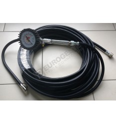 TIRE INFLATING HOSE 10m EQUIPPED + INFLATING GUN WITH MANOMETER