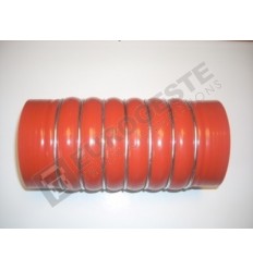 SILICONE BELLOWS HOSE TURBO MB Ø100x230 RED WITH 7 STEEL RINGS