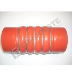 SILICONE BELLOWS HOSE TURBO MB Ø83x200 RED WITH 5 STEEL RINGS
