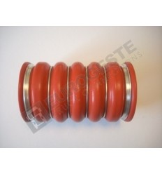 SILICONE BELLOWS HOSE TURBO SCANIA Ø100x182 RED WITH 6 STEEL RINGS