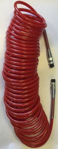 TUBE SPIRALE PU ROUGE 34 SP 14m M16x1,5 avec Ressort