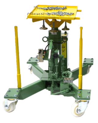 VÉRIN DE FOSSE 2,5T À POMPE À PIED + PLATEAU 600X400